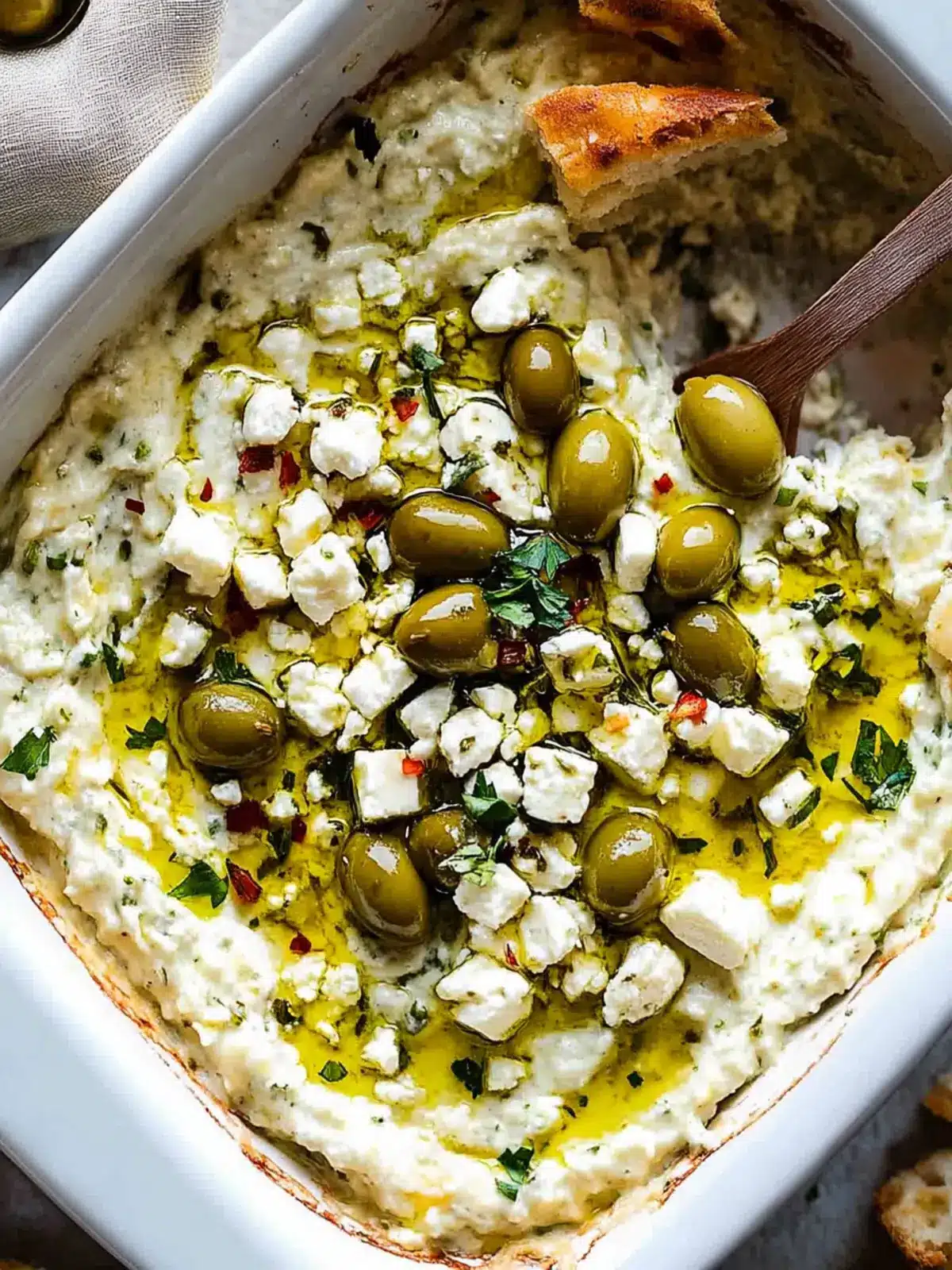 Green Olive and Feta Cheese Dip