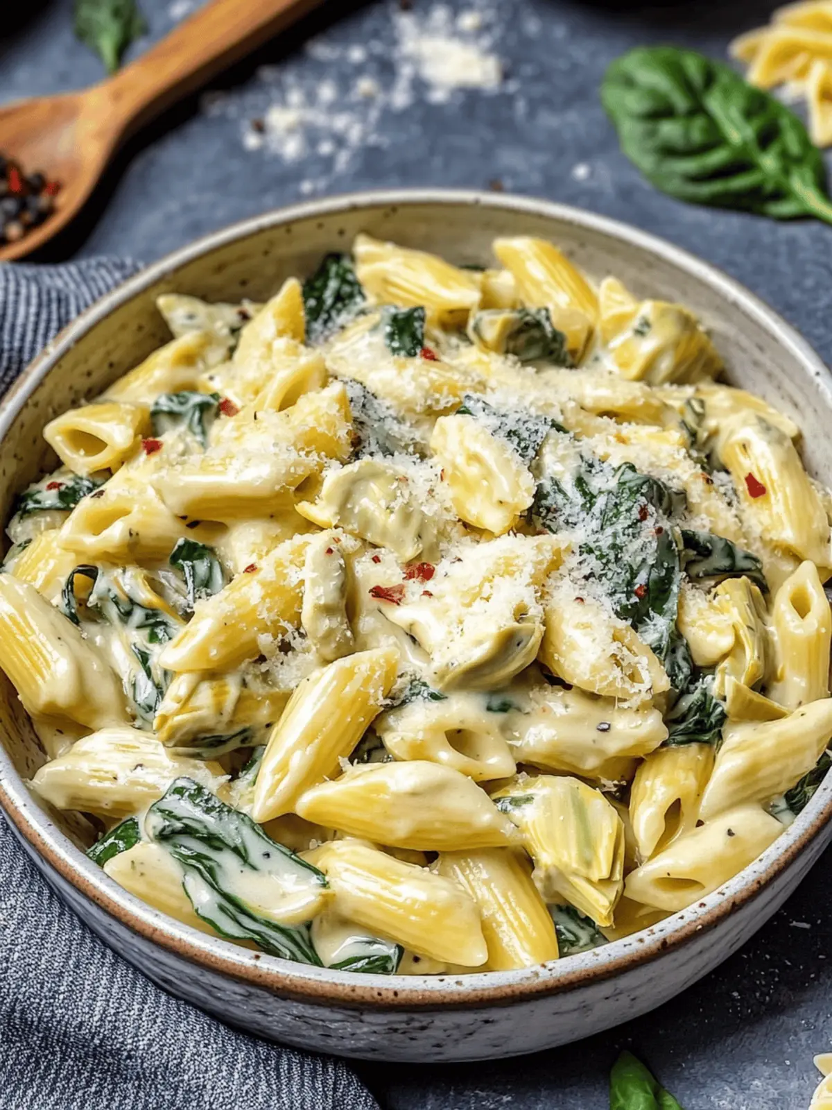 Creamy Spinach Artichoke Pasta That Will Wow Your Tastebuds 2 Spinach Artichoke Pasta
