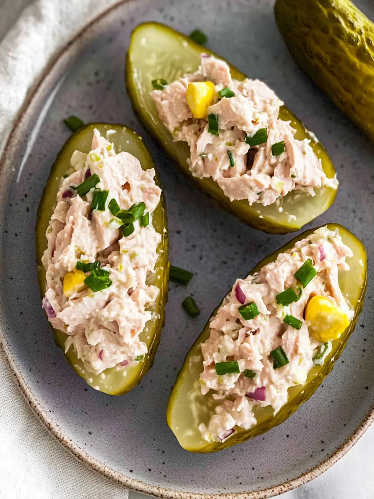 Tuna Salad Pickle Boats: A Fun and Flavorful Snack Idea 4 Tuna Salad Pickle Boats