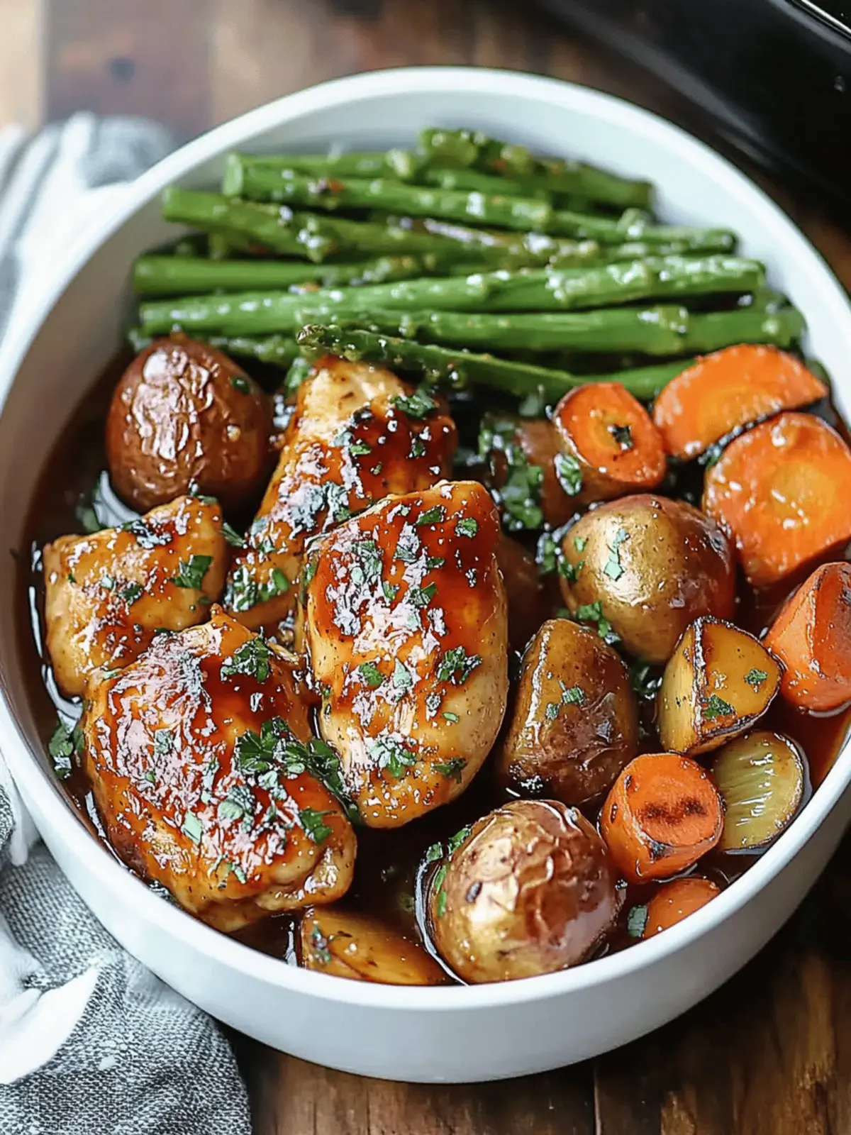 Slow Cooker Honey Garlic Chicken and Veggies
