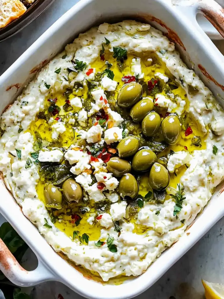 Green Olive and Feta Cheese Dip