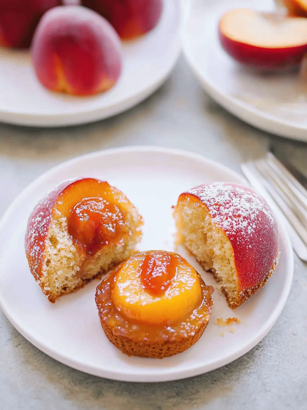 Peach Upside Down Mini Cakes