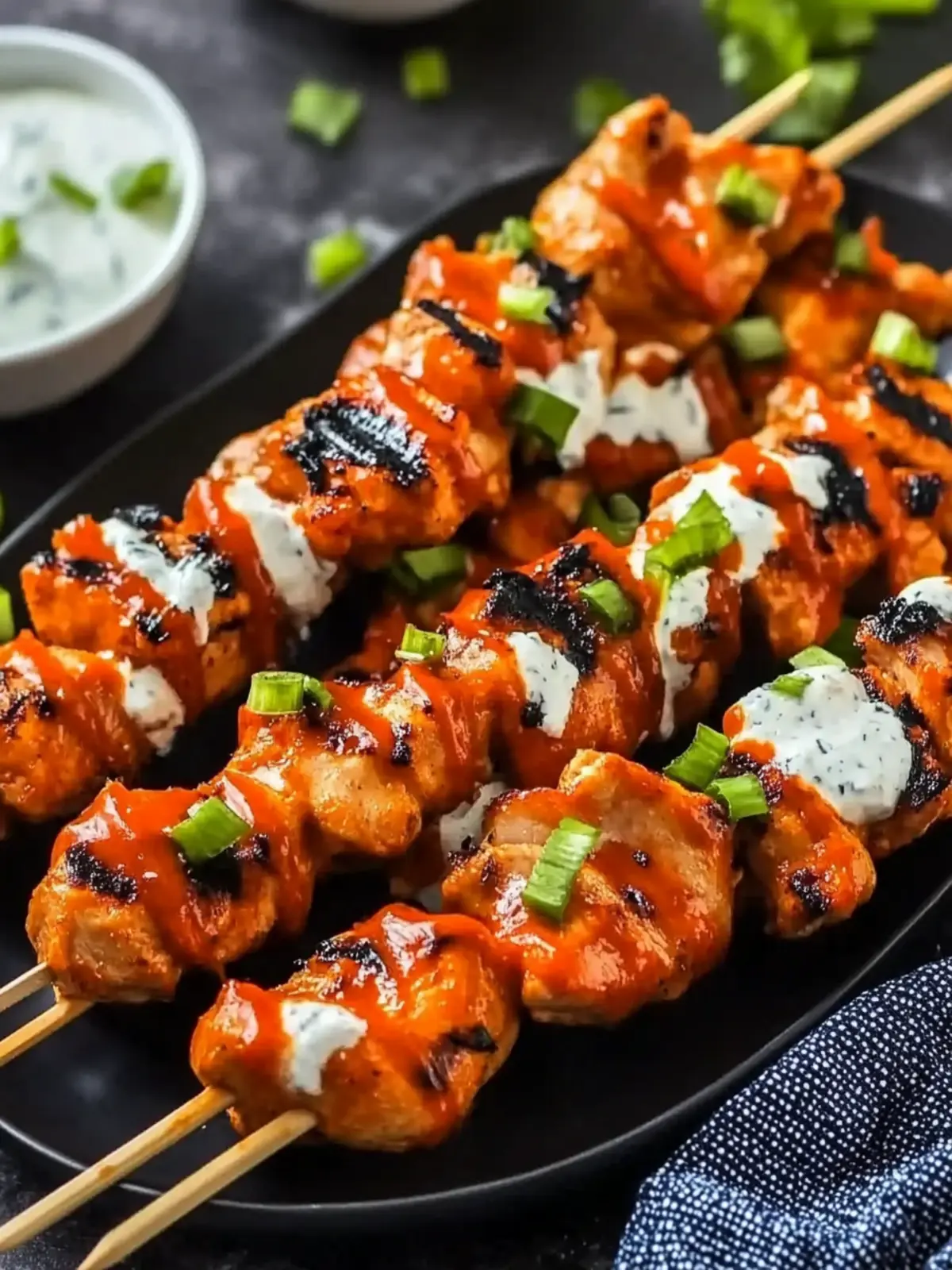 Buffalo Chicken Skewers