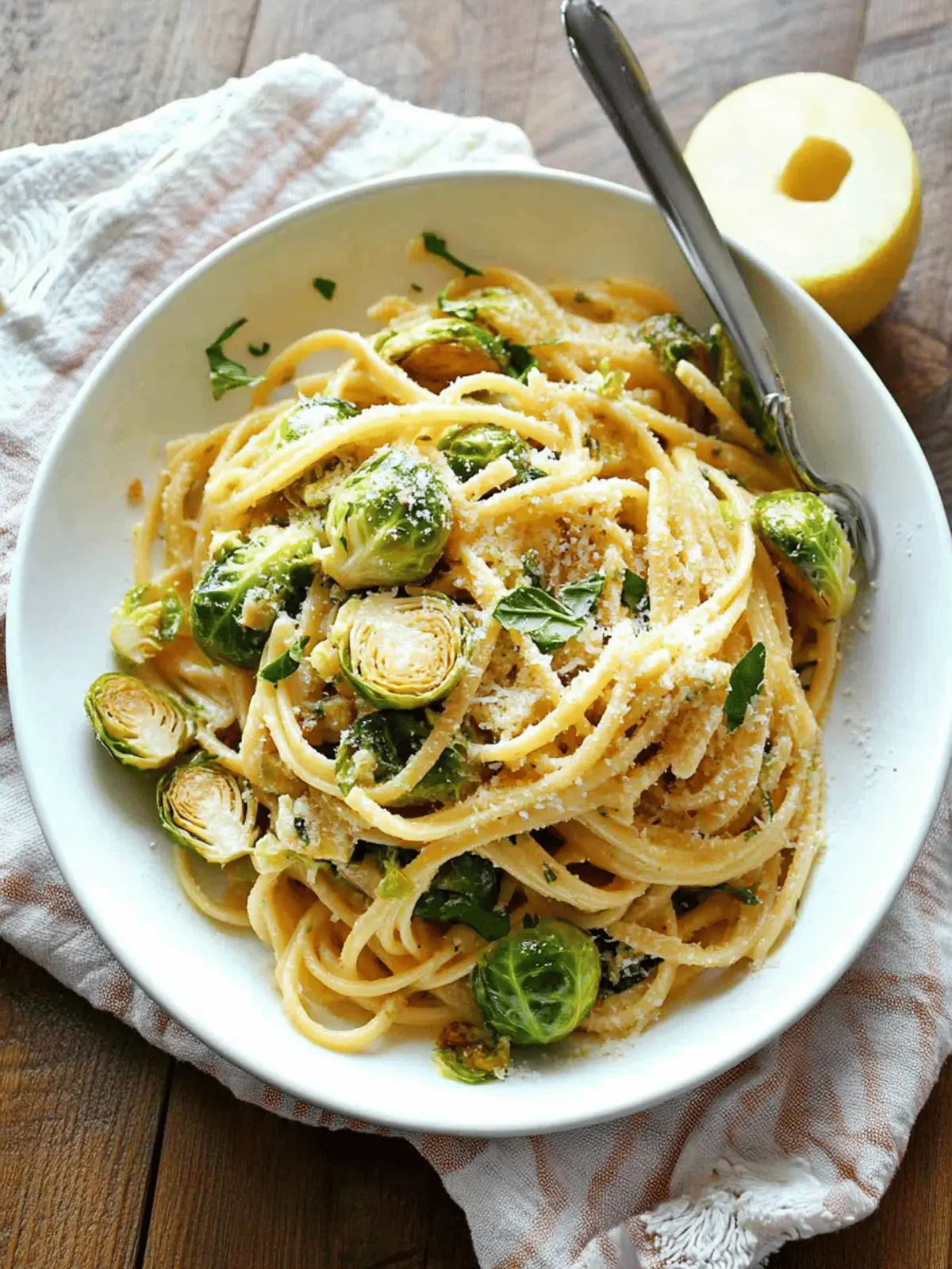 Garlic Brussels Sprouts Pasta