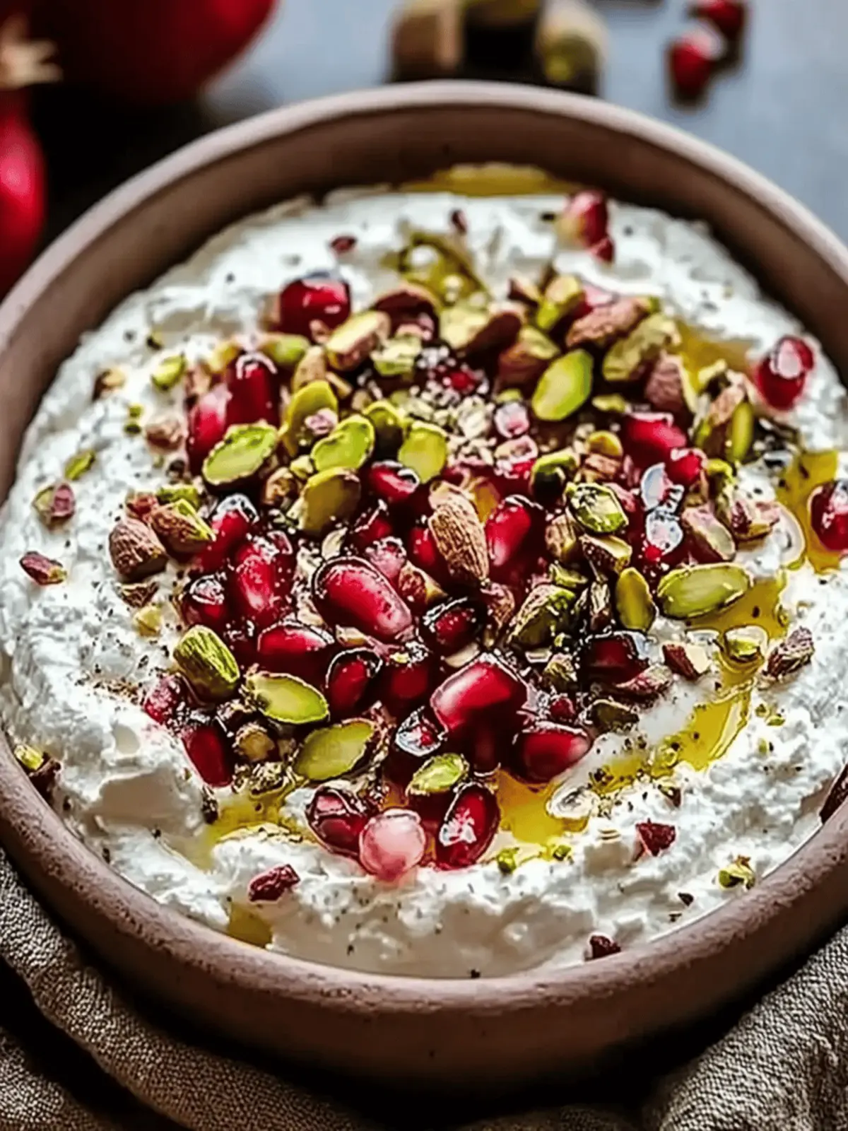 Pomegranate Pistachio Whipped Feta