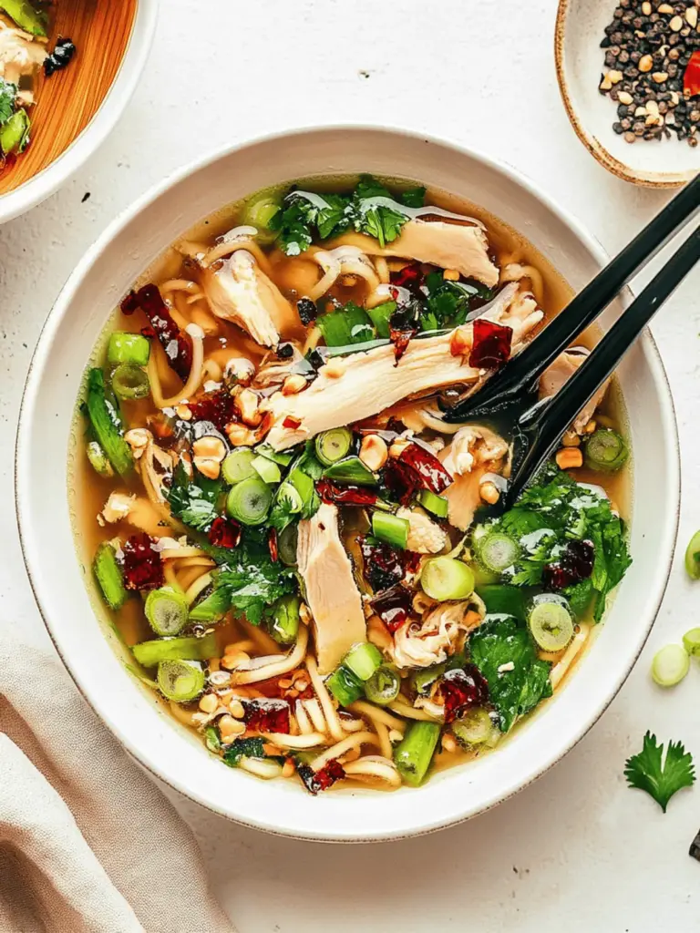 Aromatic Ginger Scallion Chicken Noodle Soup