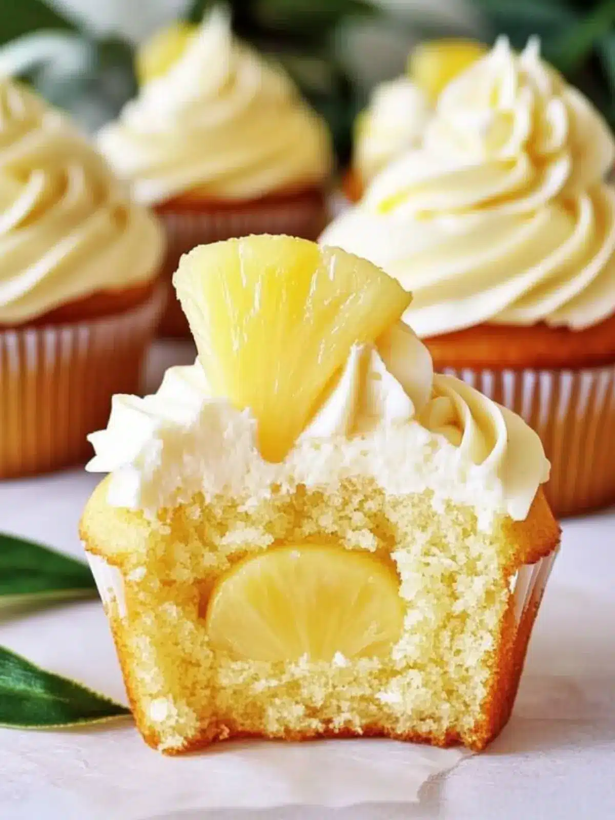 Delicious Dole Whip Cupcakes with Pineapple Filling Recipe 5 Dole Whip Cupcakes with Pineapple Filling
