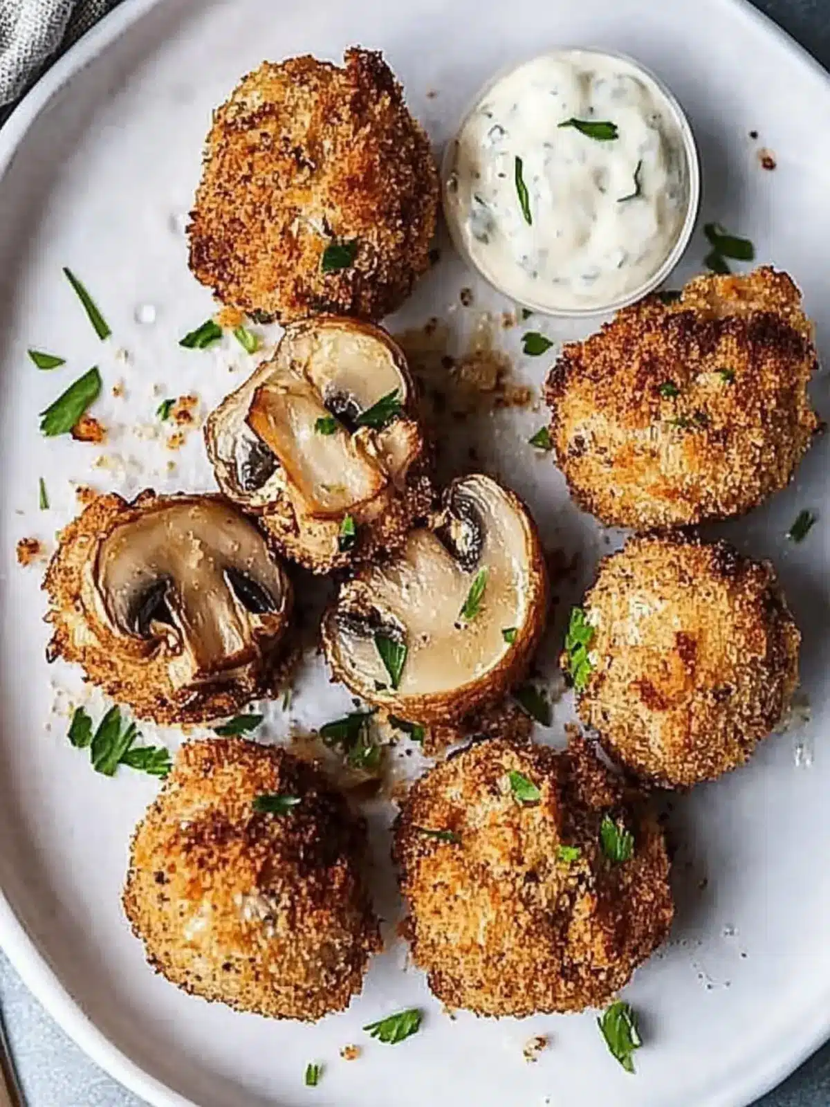 Crispy Oven Fried Garlic Mushrooms That Everyone Will Love 3 Oven Fried Garlic Mushrooms
