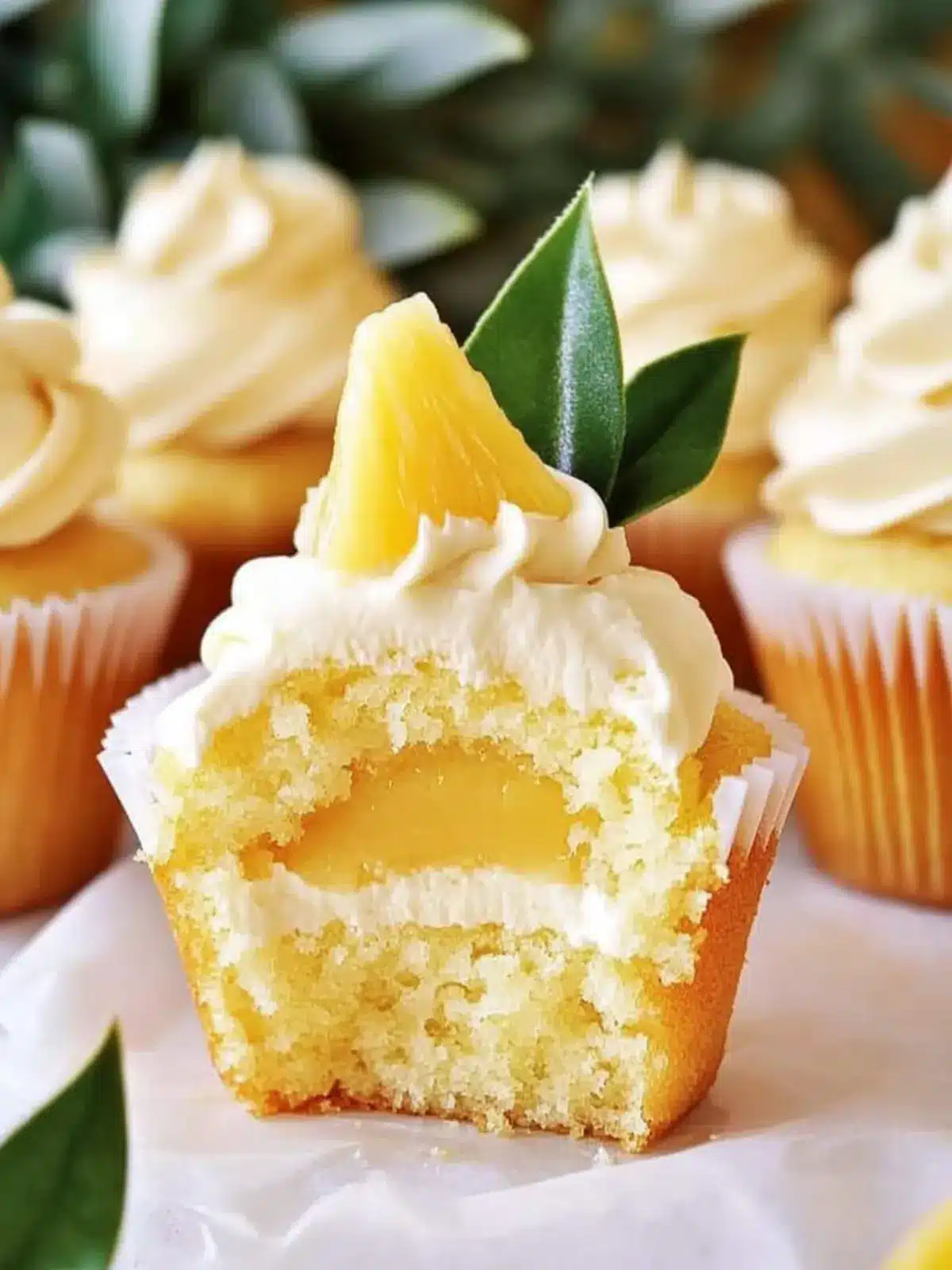 Delicious Dole Whip Cupcakes with Pineapple Filling Recipe 3 Dole Whip Cupcakes with Pineapple Filling