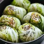 Sesame Ginger Keto Cabbage Rolls