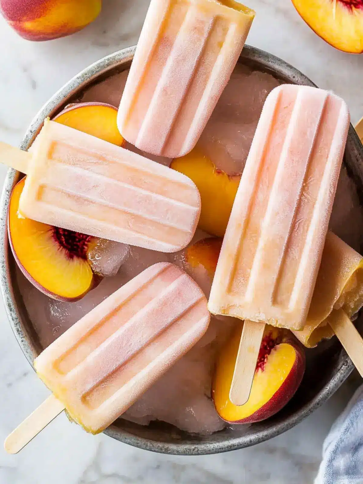 Homemade Fresh Peach Popsicles for a Sweet Summer Treat 5 Homemade Fresh Peach Popsicles
