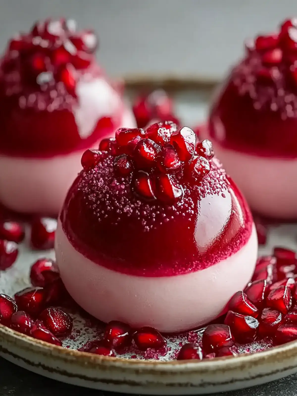 Pomegranate Mousse Domes