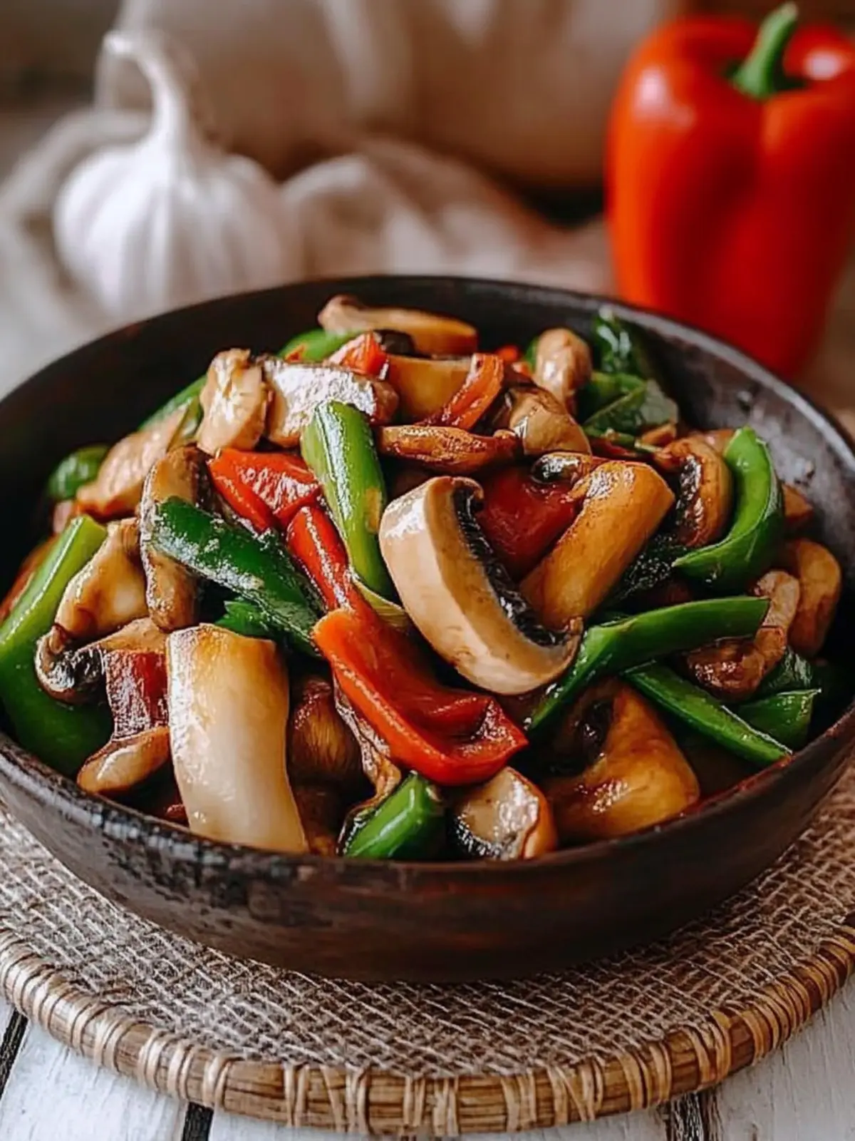 Tasty King Oyster Mushroom Stir-Fry with Crunchy Cashews 5 King Oyster Mushroom