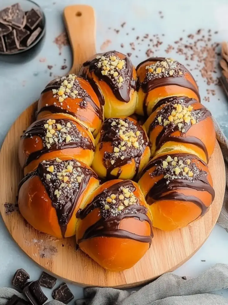 Dubai Chocolate Brioche Buns