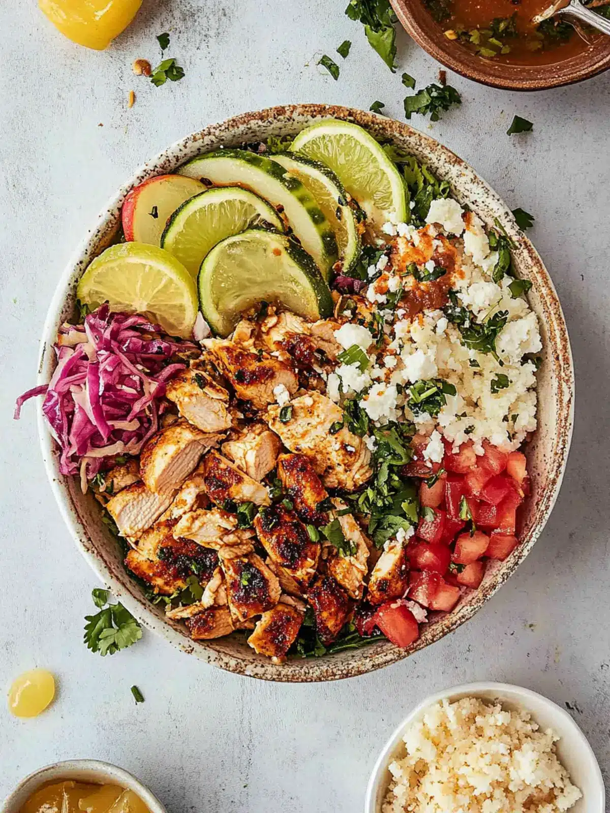 Honey Harissa Chicken Bowls