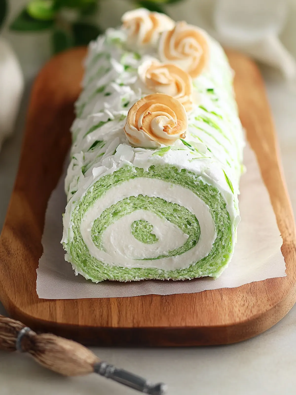 Delicious Pandan Swiss Roll: A Tropical Twist on Cake! 3 Pandan Swiss Roll