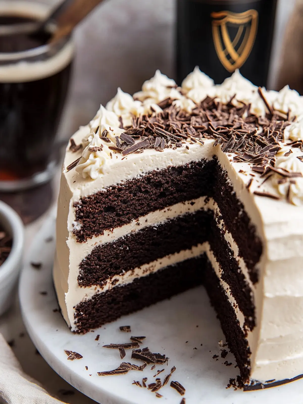 Guinness Chocolate Cake with Irish Buttercream
