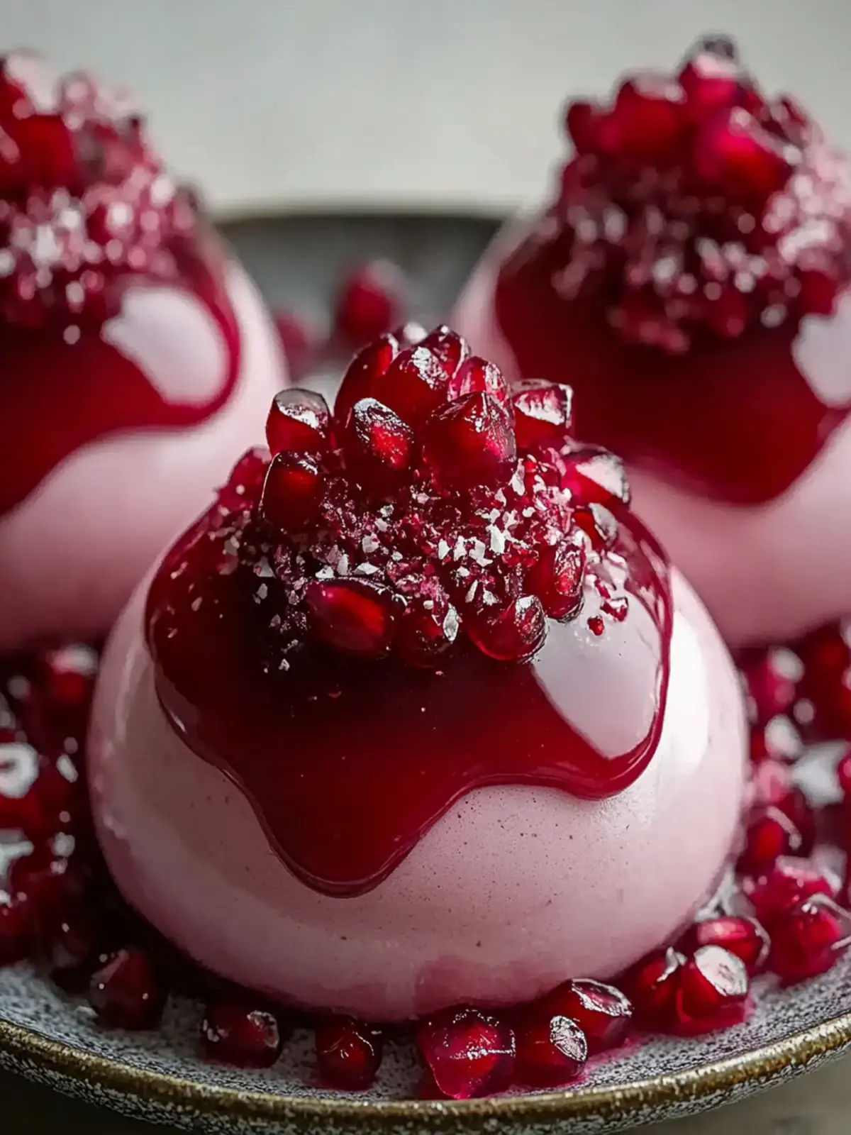 Pomegranate Mousse Domes