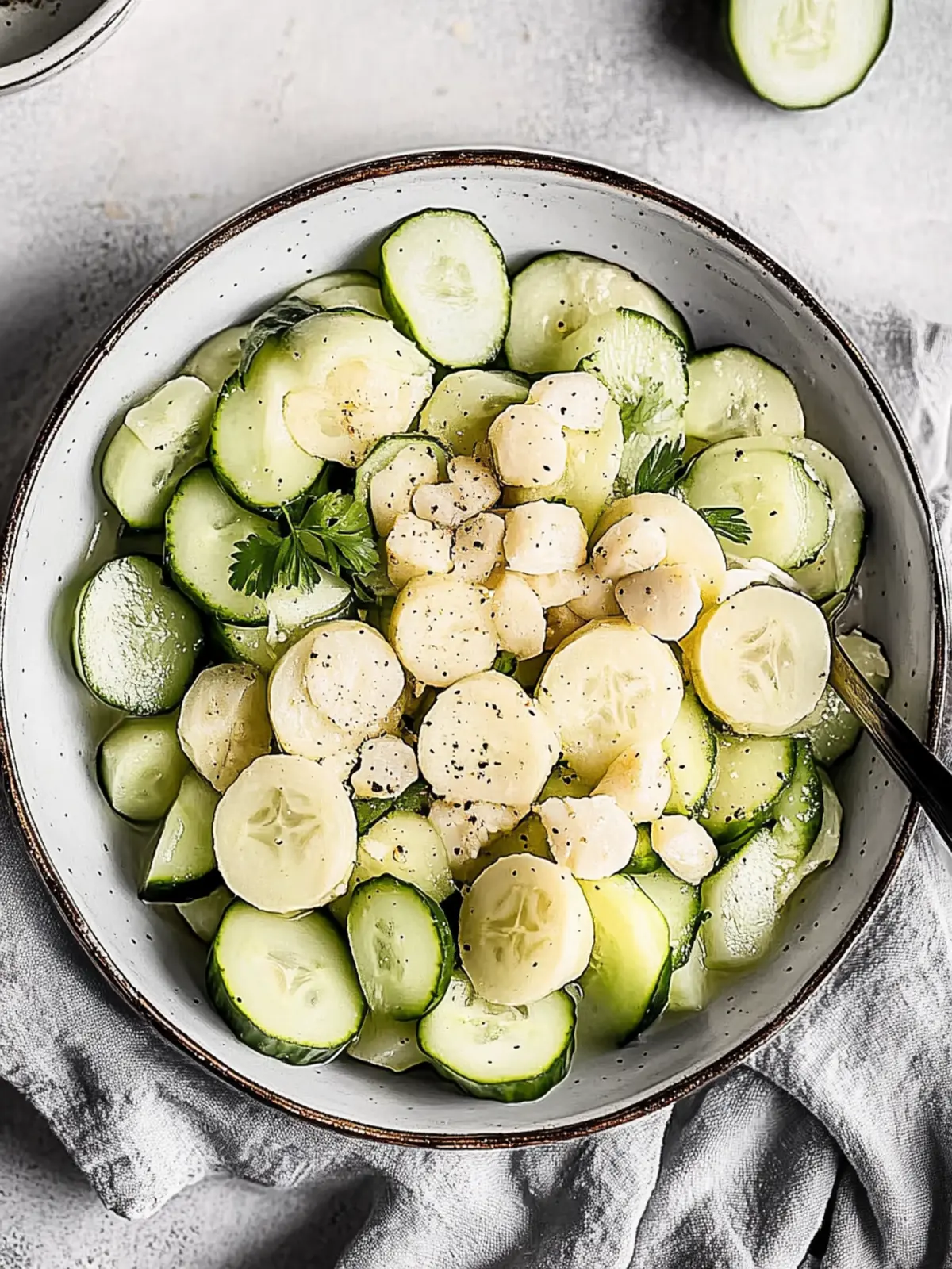 Crisp Cucumber Salad with Hearts of Palm for Refreshing Crunch 4 Cucumber Salad with Hearts of Palm