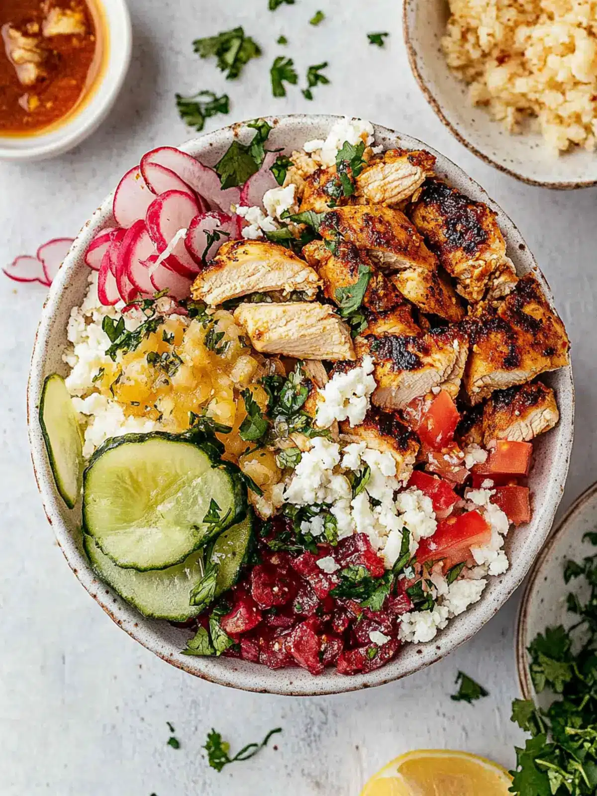 Honey Harissa Chicken Bowls