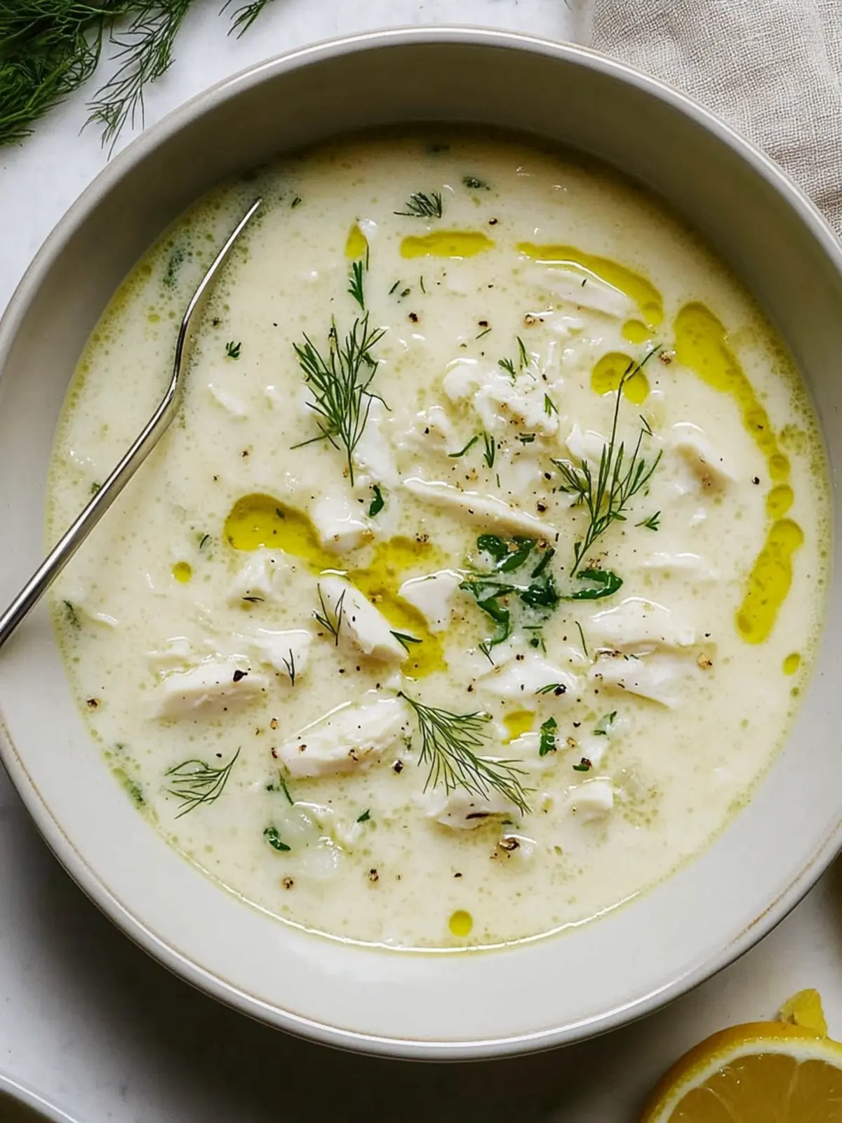 Comforting Greek Avgolemono Soup for Cozy Days at Home 4 Greek Avgolemono Soup
