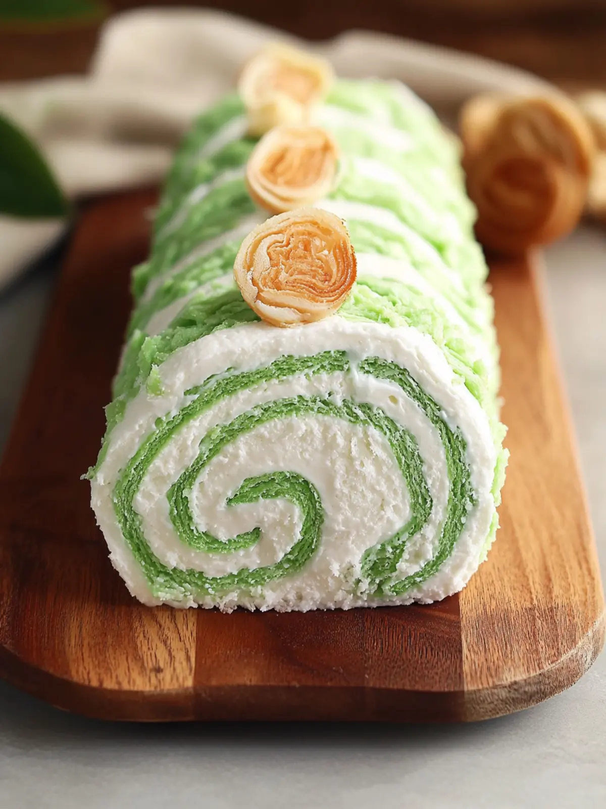 Delicious Pandan Swiss Roll: A Tropical Twist on Cake! 2 Pandan Swiss Roll