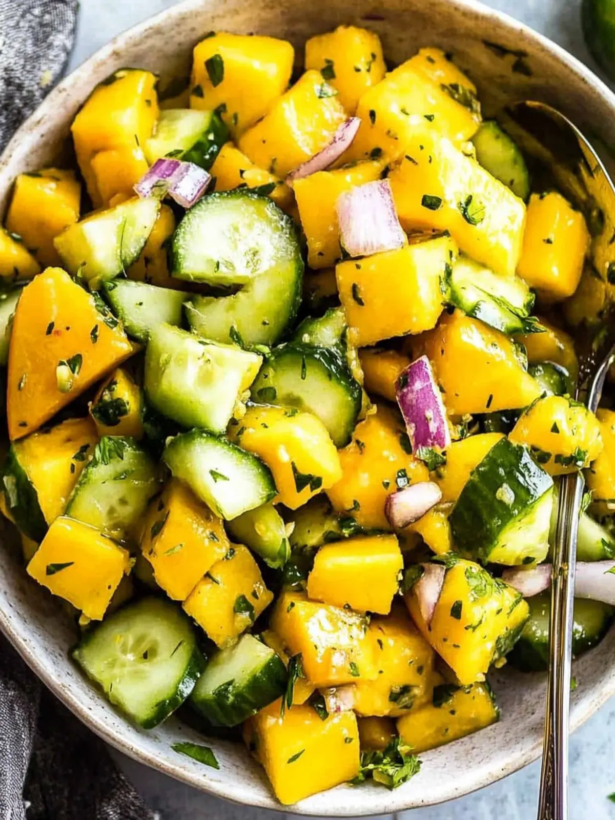 Zesty Mango Cucumber Salad with Chili Lime Twist 3 Mango Cucumber Salad