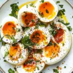 Jammy Eggs with Chili Butter and Garlic Yogurt