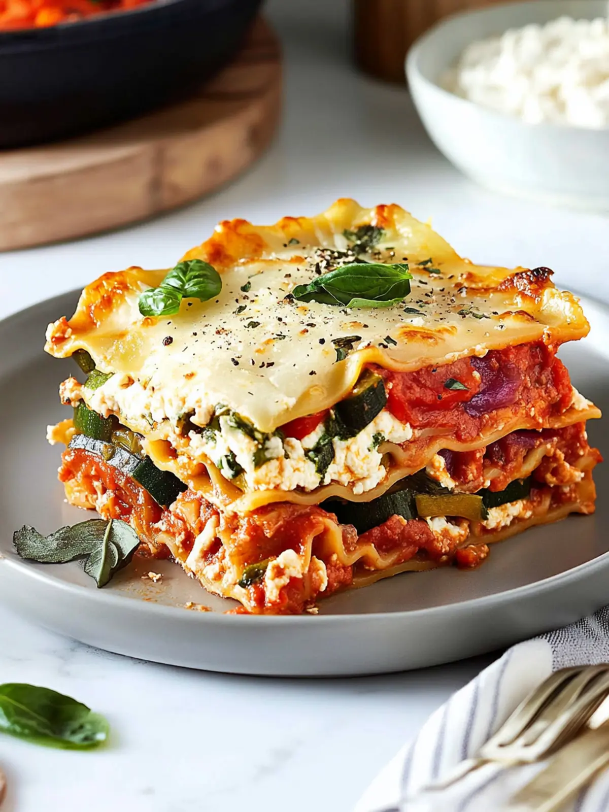 Mouthwatering Layered Mediterranean Vegetable Lasagna Recipe 4 Layered Mediterranean Vegetable Lasagna
