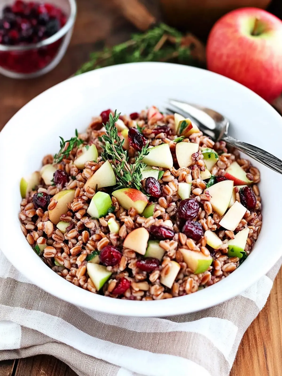 Fresh Cranberry Apple Farro Salad for a Heartfelt Feast 5 Fresh Cranberry Apple Farro Salad