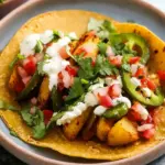 Crispy Potato Tacos with Jalapeño Cilantro Sauce Bliss 6 Potato Tacos with Jalapeño Cilantro Sauce