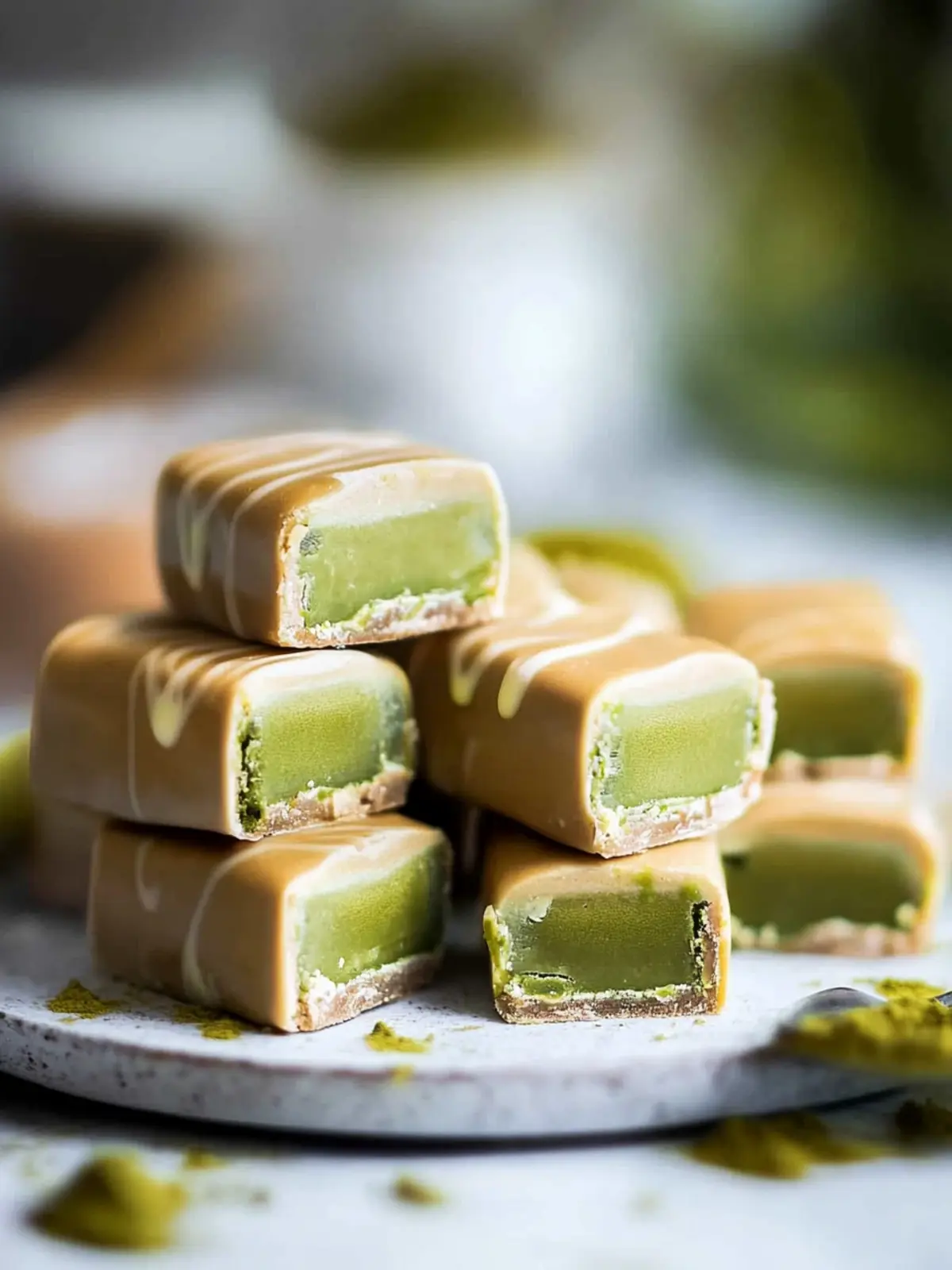 Matcha Twix Bars