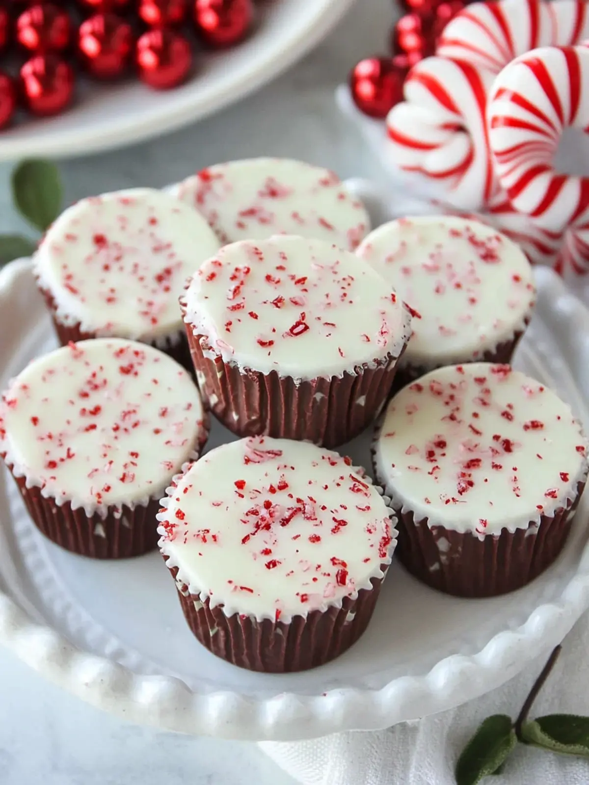 Peppermint Bark Cups