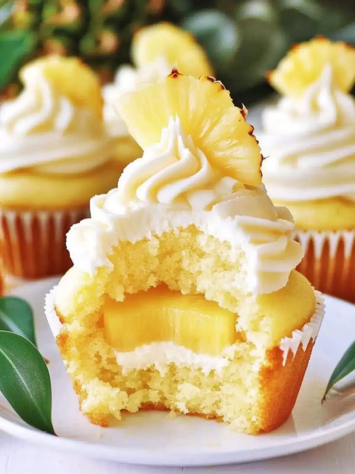 Delicious Dole Whip Cupcakes with Pineapple Filling Recipe 2 Dole Whip Cupcakes with Pineapple Filling