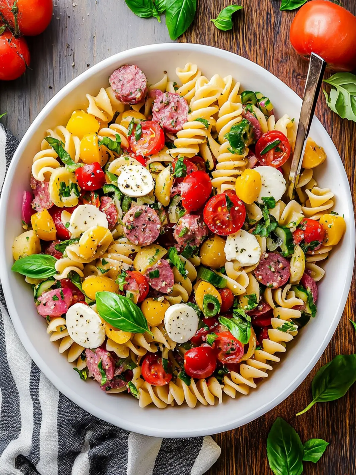 Rainbow Antipasto Pasta Salad