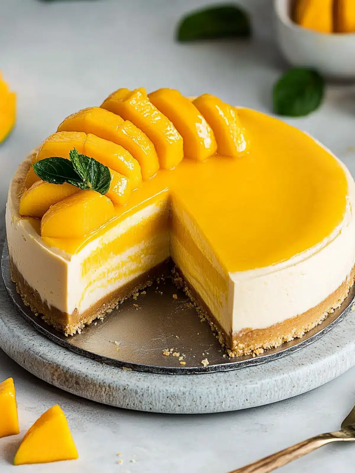 Vegan Mango Cheesecake