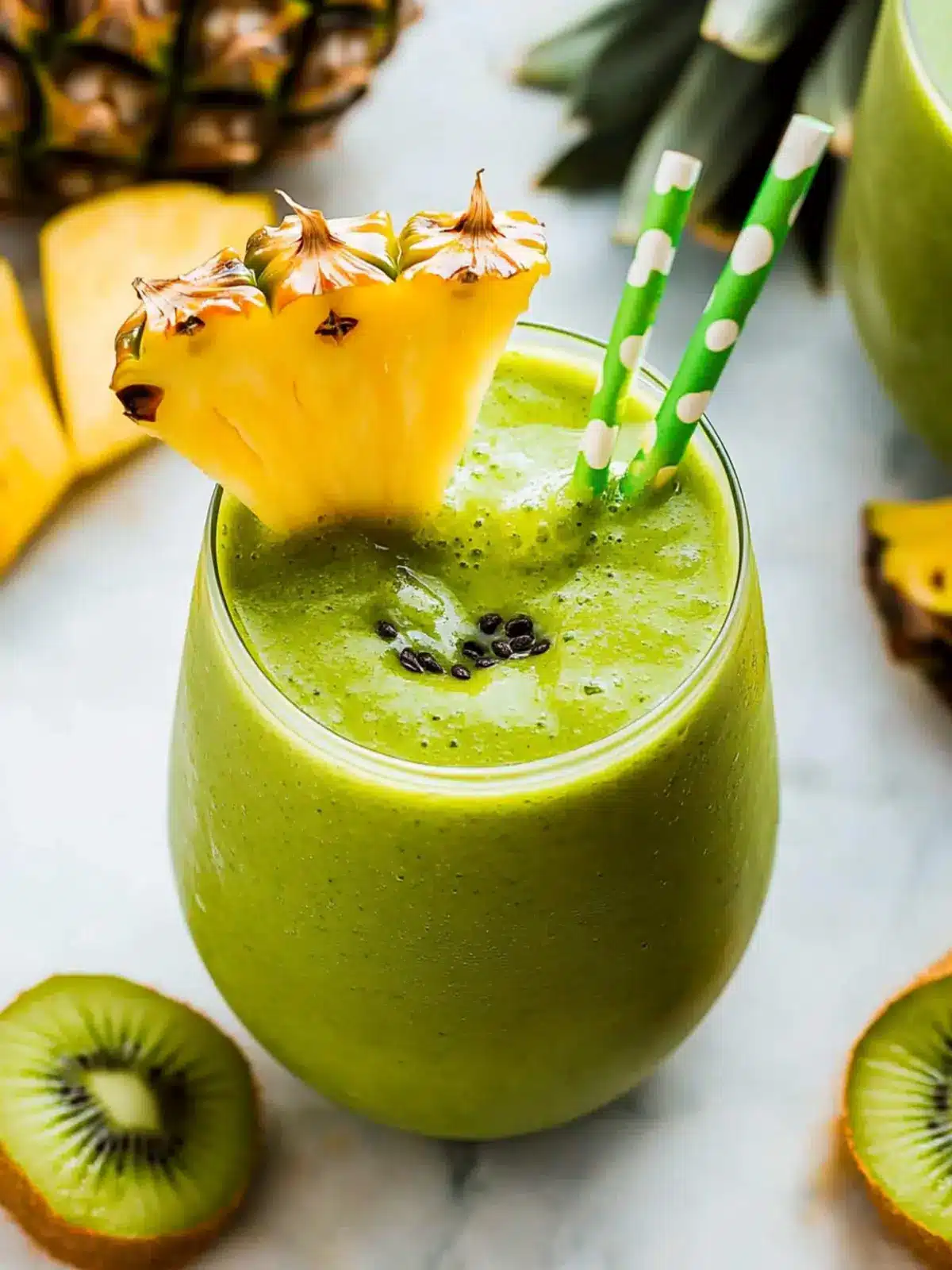 Kiwi Pineapple Green Smoothie