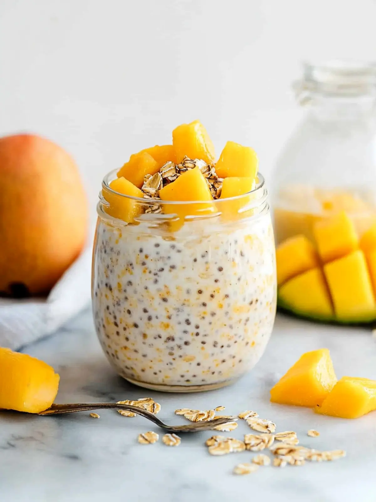 Mango Coconut Overnight Oats for a Tropical Breakfast Boost 2 Mango Coconut Overnight Oats