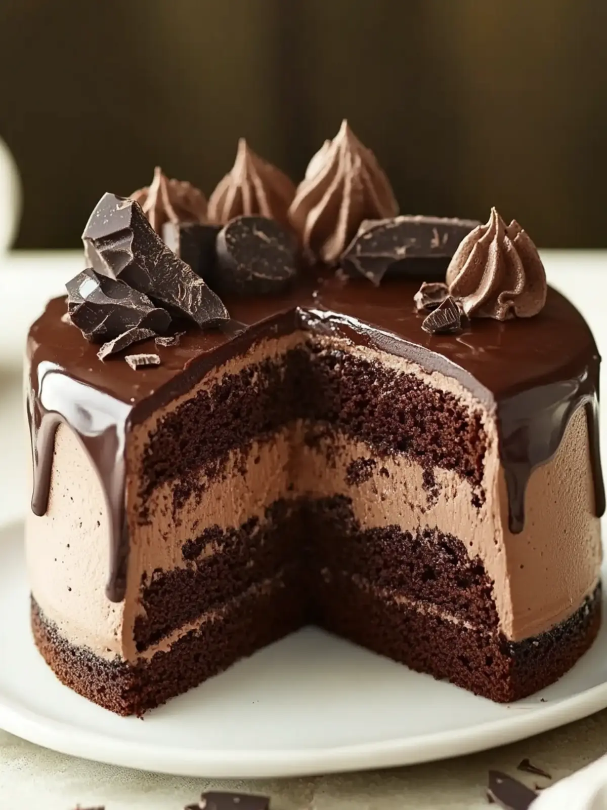 Master the Art of Triple Chocolate Mousse Cake Bliss 3 Triple Chocolate Mousse Cake