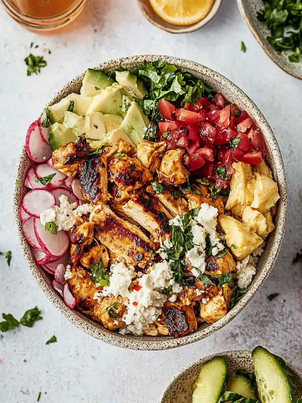 Honey Harissa Chicken Bowls