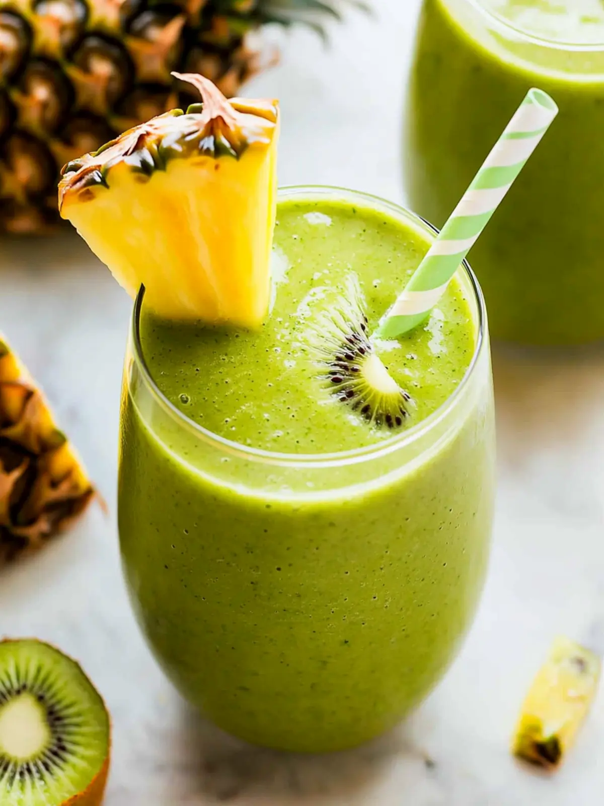 Kiwi Pineapple Green Smoothie