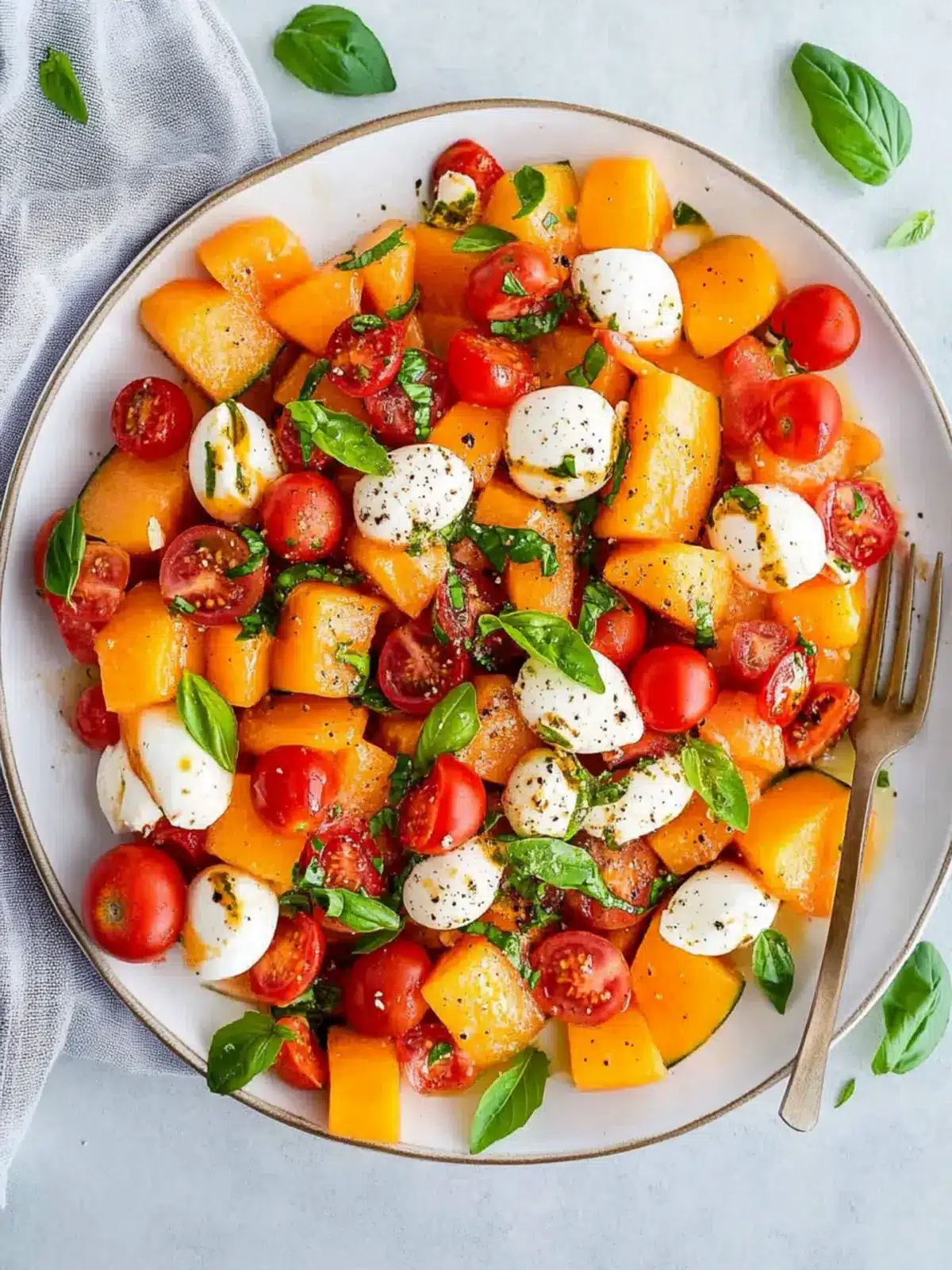 Caprese Melon Salad: A Refreshing Twist on Summer Flavor 3 Caprese Melon Salad