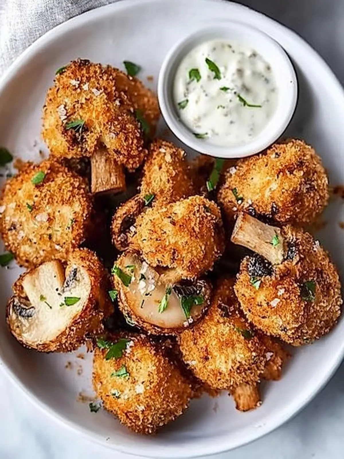 Crispy Oven Fried Garlic Mushrooms That Everyone Will Love 2 Oven Fried Garlic Mushrooms