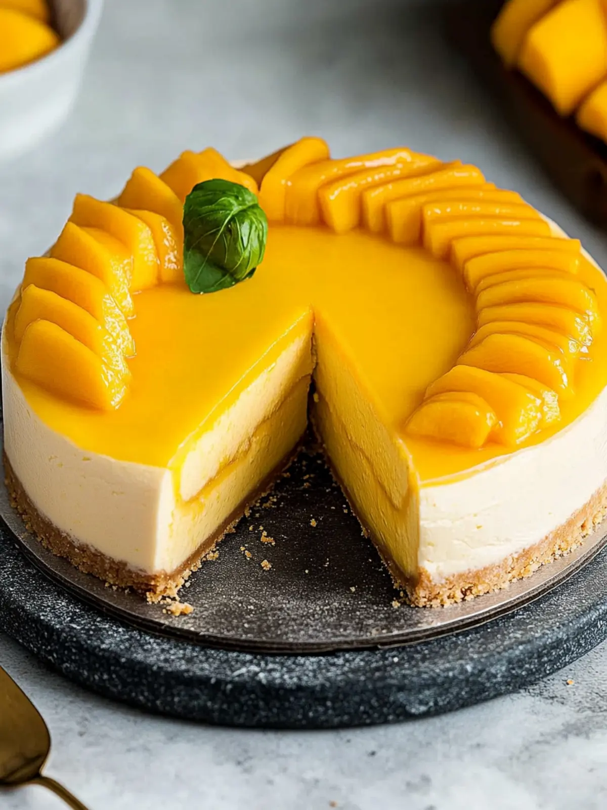 Vegan Mango Cheesecake