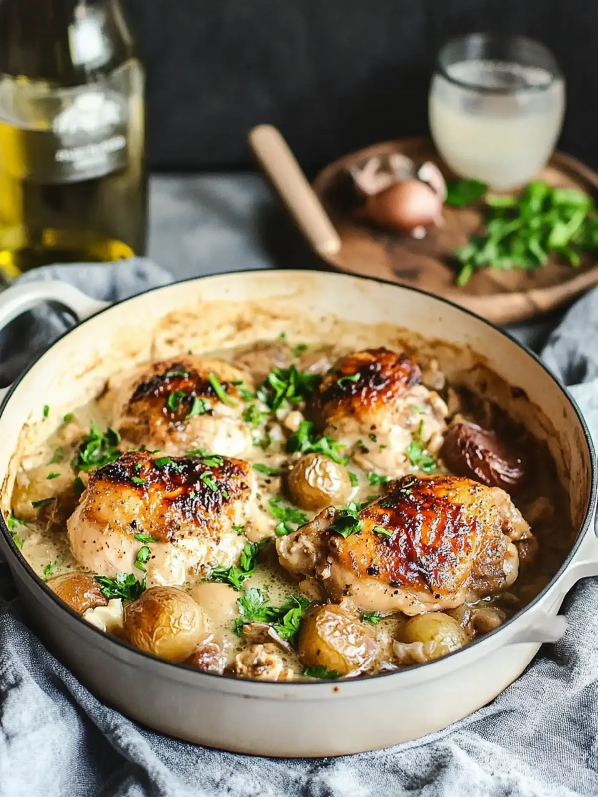 Savor the Flavor: Chicken in White Wine Bliss 2 Chicken in White Wine