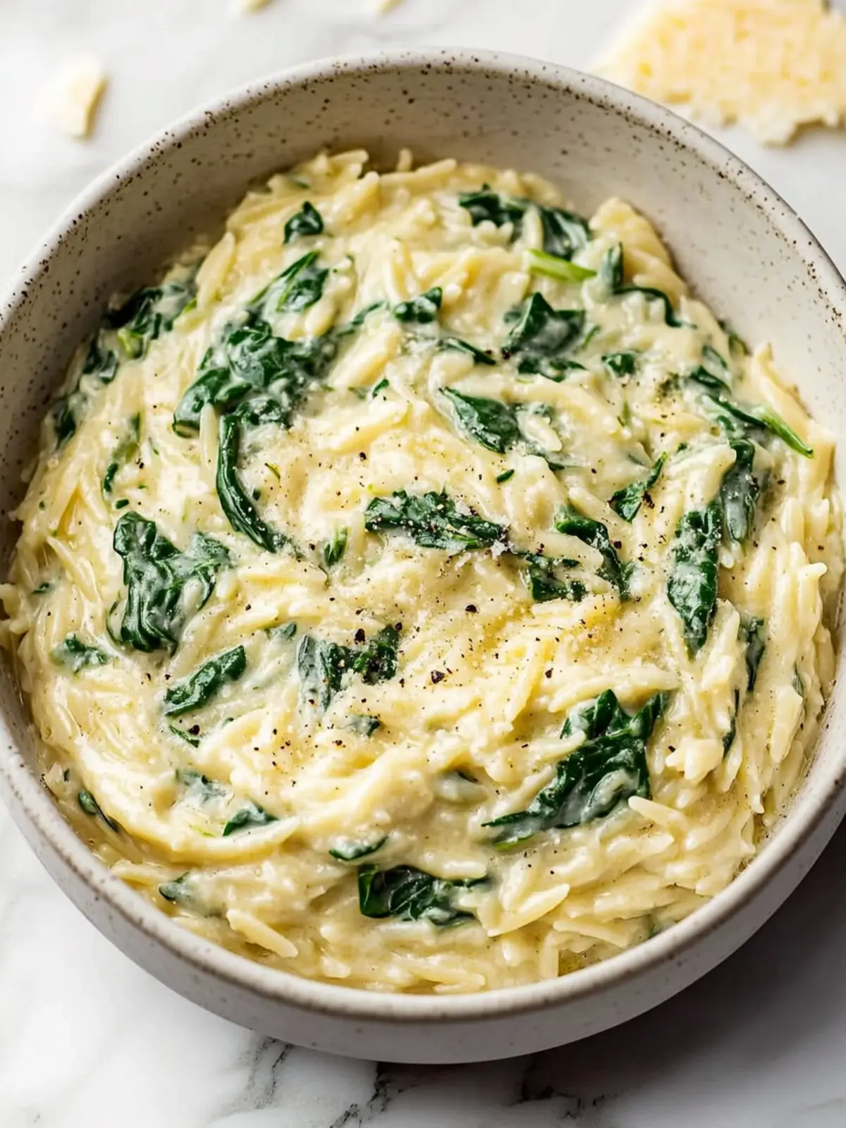 Creamy Garlic Spinach Orzo: A Cozy Dinner Delight 2 Creamy Garlic Spinach Orzo