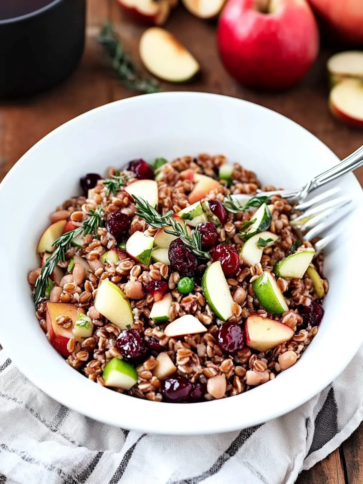 Fresh Cranberry Apple Farro Salad for a Heartfelt Feast 4 Fresh Cranberry Apple Farro Salad