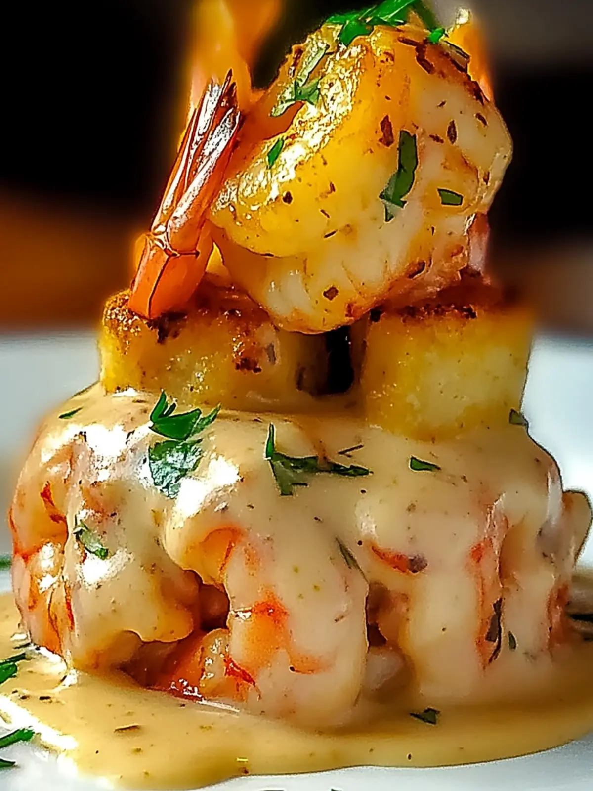 Garlic Shrimp Mofongo