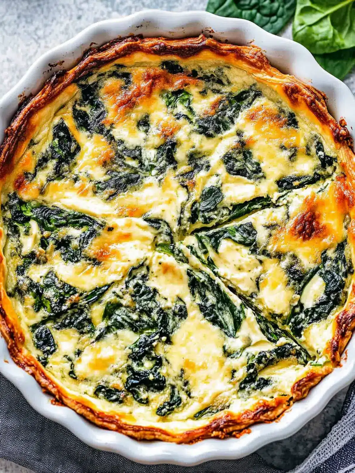 Delicious Crustless Spinach Cheese Pie in Just 32 Minutes 5 Crustless Spinach Cheese Pie