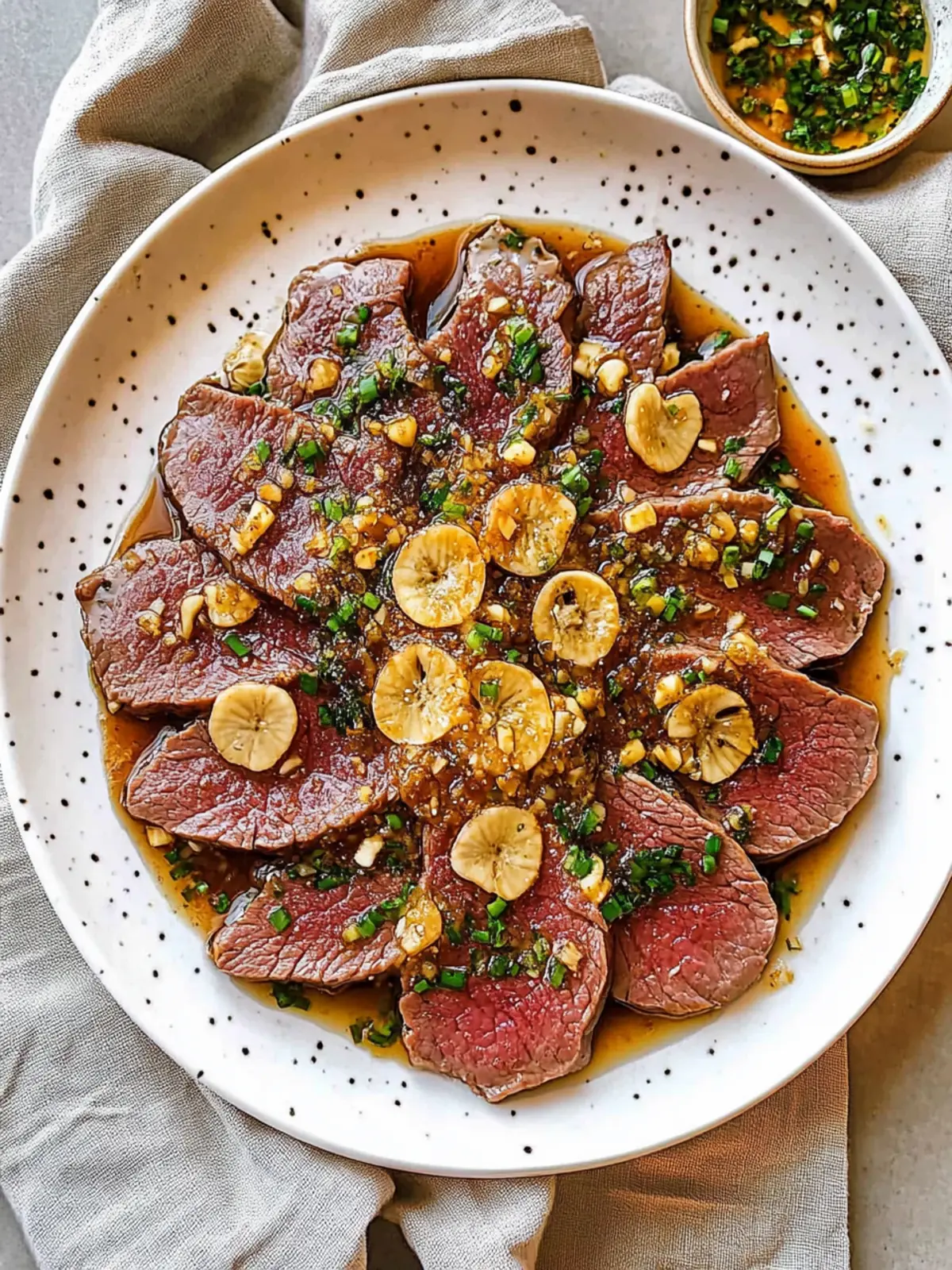 Beef Tataki with Garlic Chips & Ponzu: A Flavor Explosion 3 Beef Tataki with Garlic Chips & Ponzu